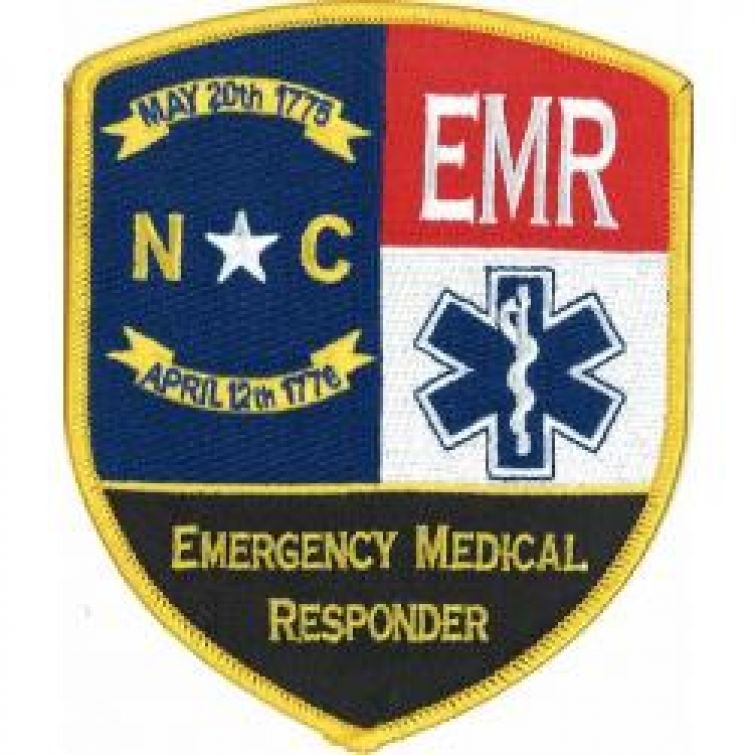 NORTH CAROLINA EMERGENCY MEDICAL RESPONDER SHOULDER PATCH - SEW ON.